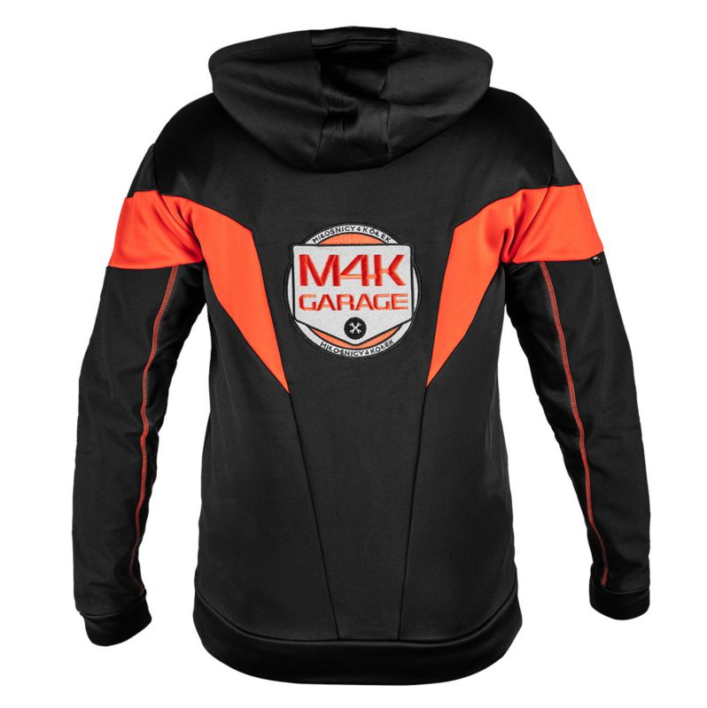 Bluza NEO TOOLS M4K Garage z kapturem, czarno-czerwona, rozmiar L 1 szt.