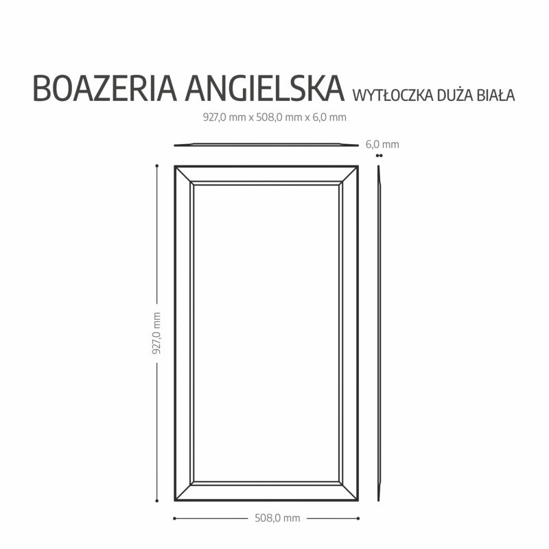 Boazeria angielska MDF Maxstone biała wytłoczka duża 1szt.