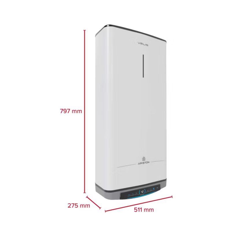 Bojler Elektryczny Płaski Ariston Velis Dune Wifi 100 EU Podgrzewacz Wody 80L 1.5 kW 1 szt.