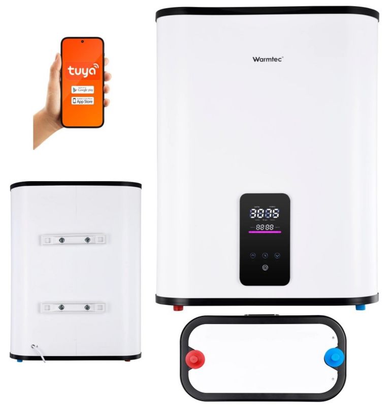 Bojler elektryczny pionowy Warmtec 50L WiFi podgrzewacz wody emalia BP50 1szt.