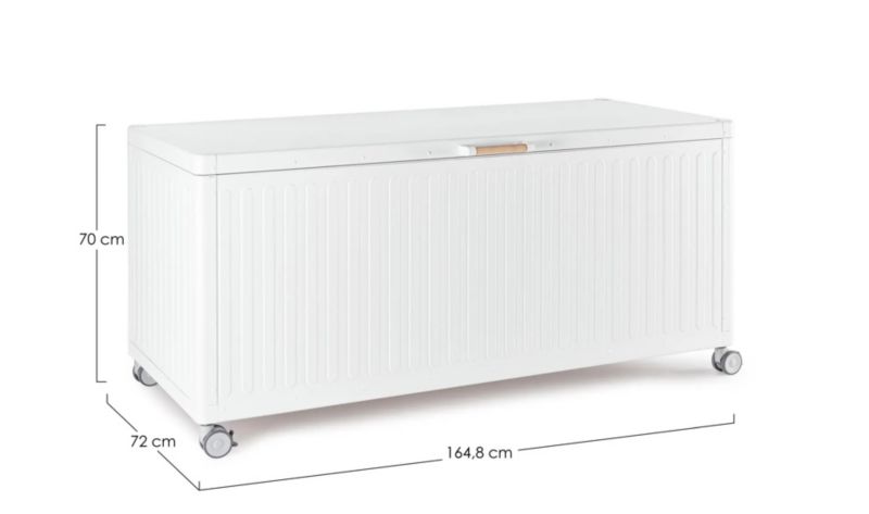 Bolzano Roma Skrzynia na taras 164,8x72 biała aluminium 1 szt.