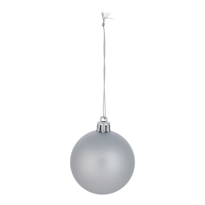 Bombki 6 cm srebrne 10 szt.
