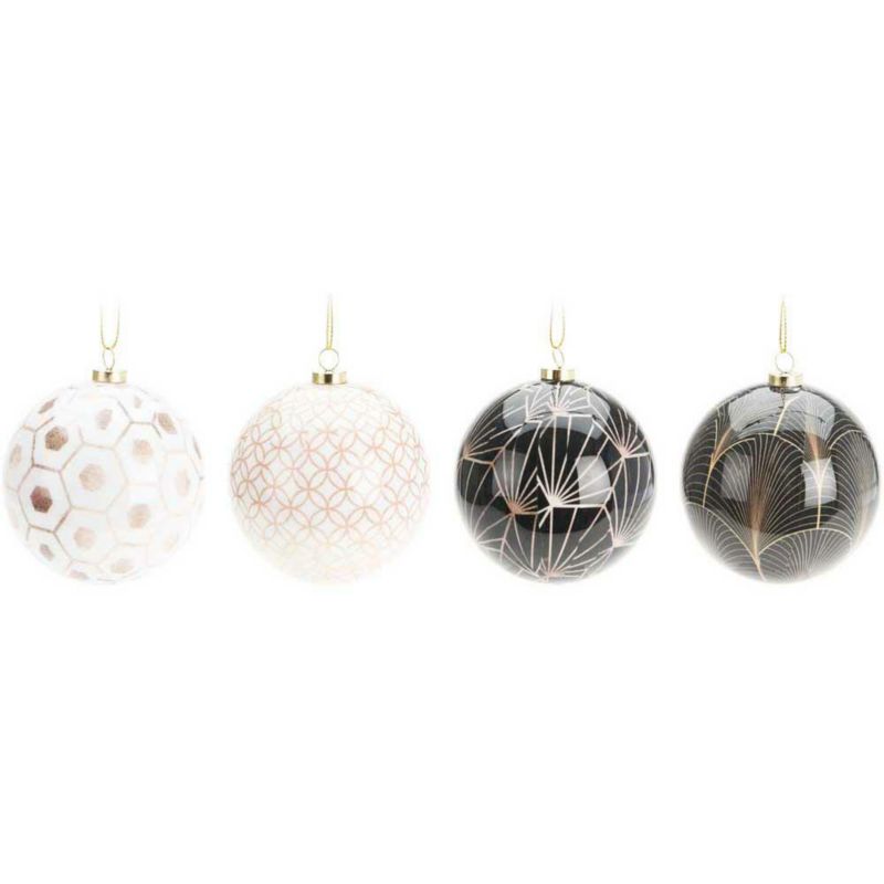 Bombki choinkowe H&S Decoration glamour złote 8 cm 40 szt. 1 kpl.