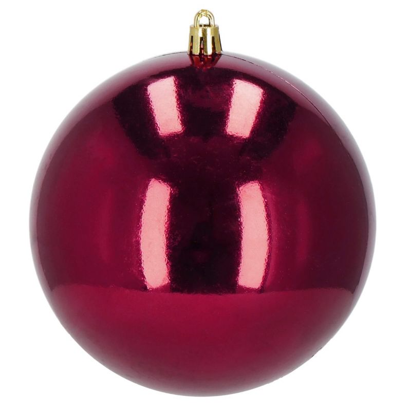 Bombki choinkowe Springos 12 cm bordowe 4 szt.