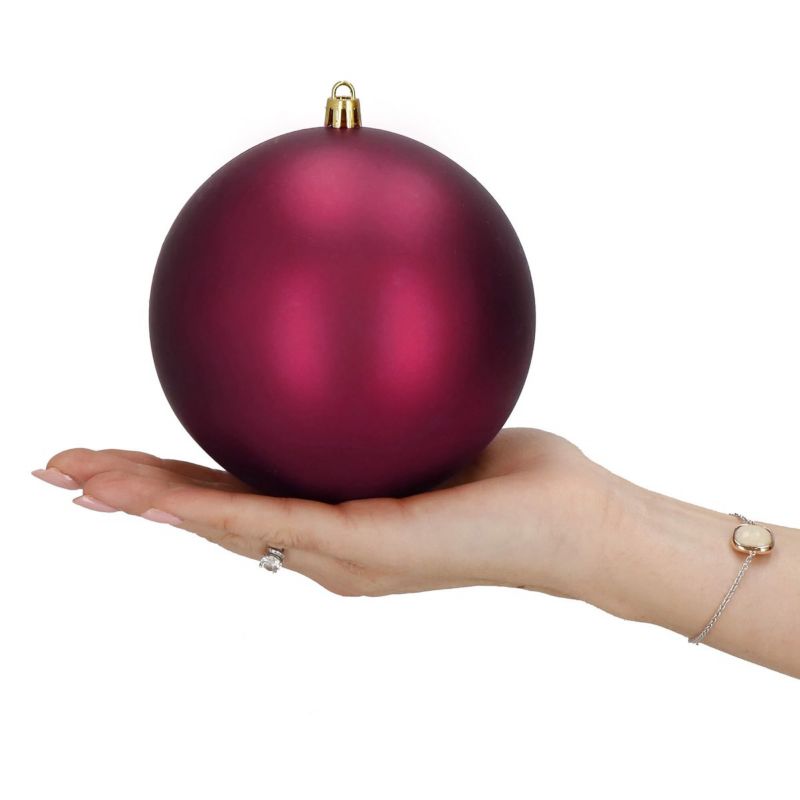 Bombki choinkowe Springos 12 cm bordowe 4 szt.