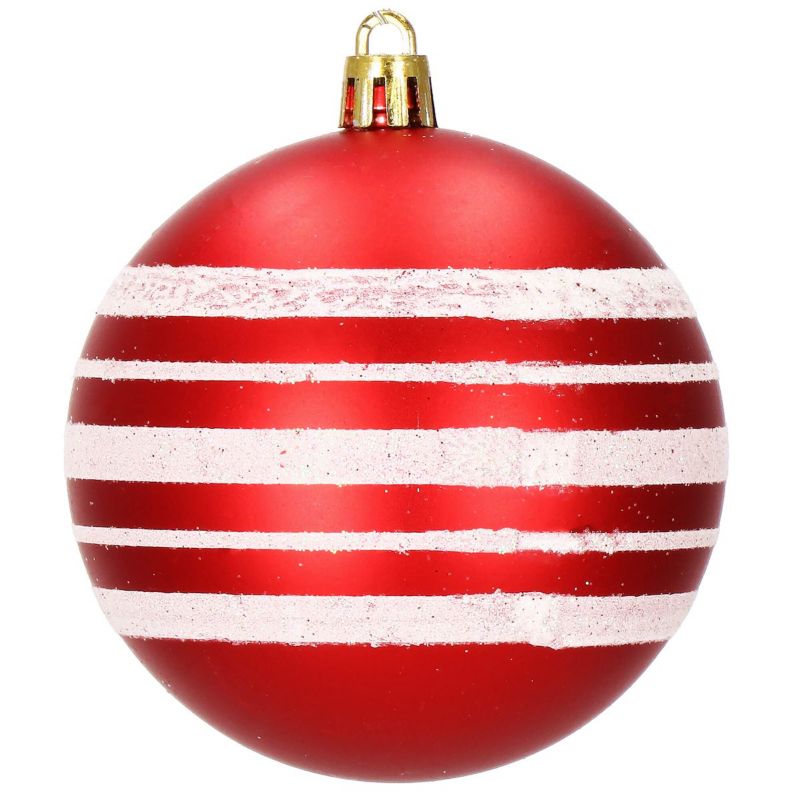 Bombki choinkowe Springos 16 szt. czerwony 8 cm zestaw choinkowy 1 kpl.