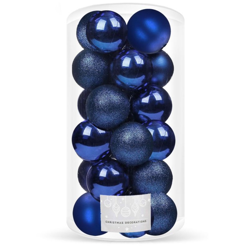 Bombki choinkowe Springos 4 cm niebieskie 20 szt.