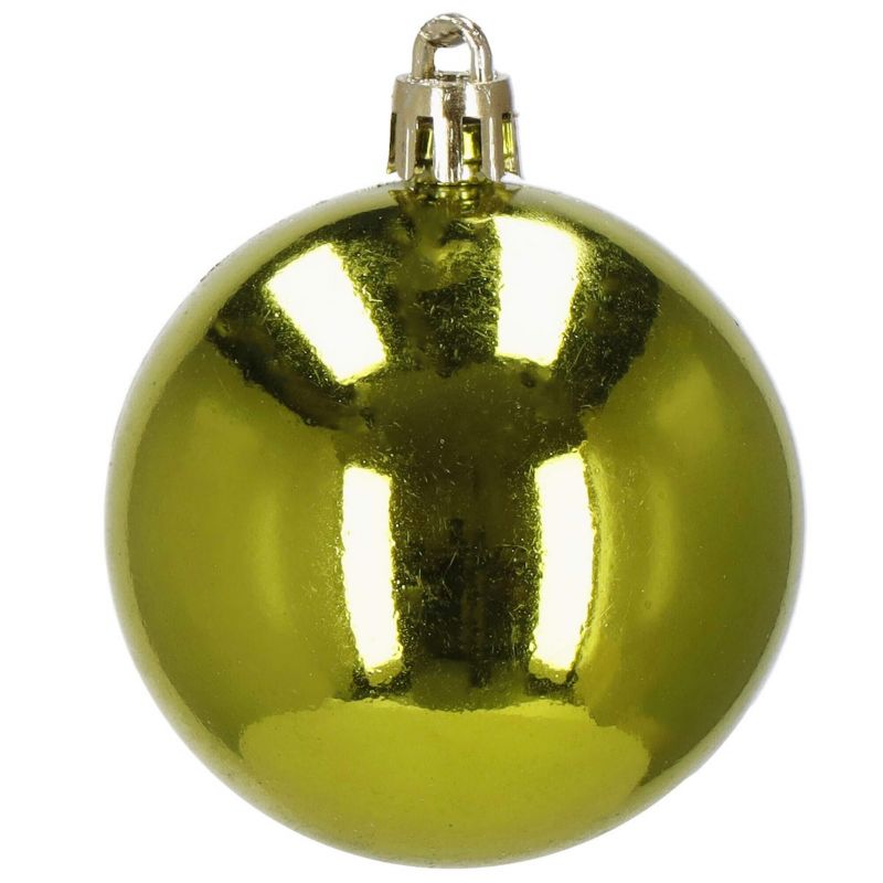 Bombki choinkowe Springos, zestaw 6 cm czerwony, zielony, złoty, ozdoby świąteczne 30 szt.