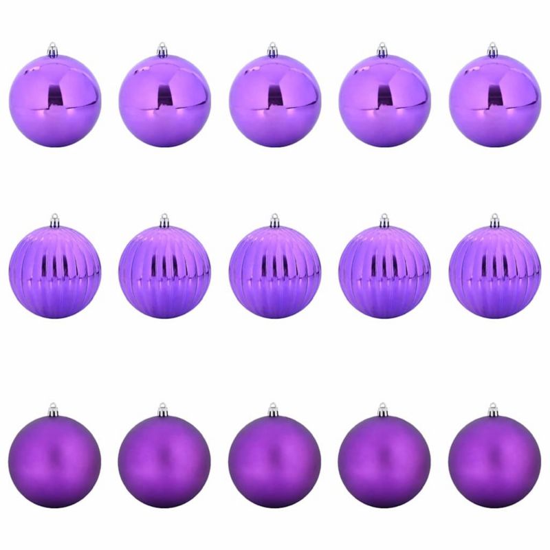 Bombki Choinkowe WaszeMeble Liliowe WM-42018877 15 szt.