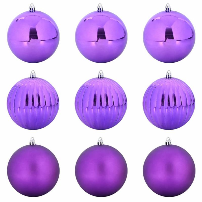 Bombki Choinkowe WaszeMeble Liliowe WM-42018878 9 szt.