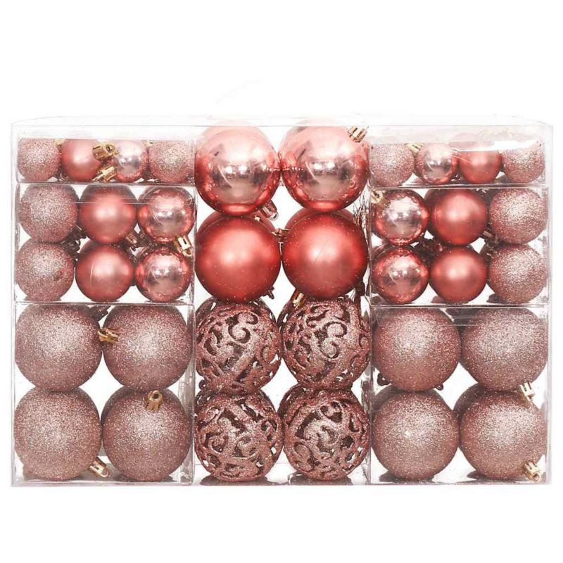 Bombki Choinkowe WaszeMeble Różowe WM-356102 100 szt.