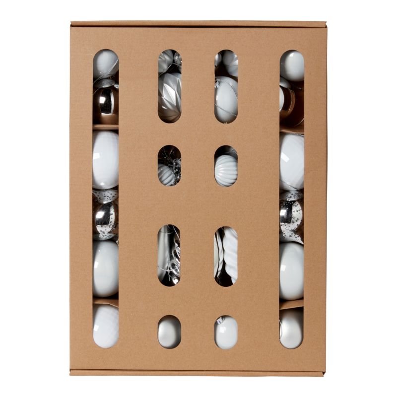 Bombki srebrne 40 szt.