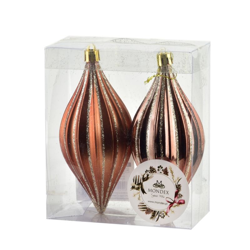 Bombki z tworzywa SANTA LILA Sople 5,5x13,5 cm kolor mix 2 szt