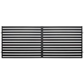 Brama dwuskrzydłowa Polbram Steel Group Lara 2 400 x 154 cm czarna