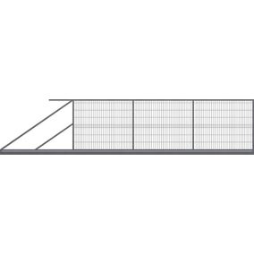 Brama przesuwna panelowa 500 x 150 cm lewa antracyt