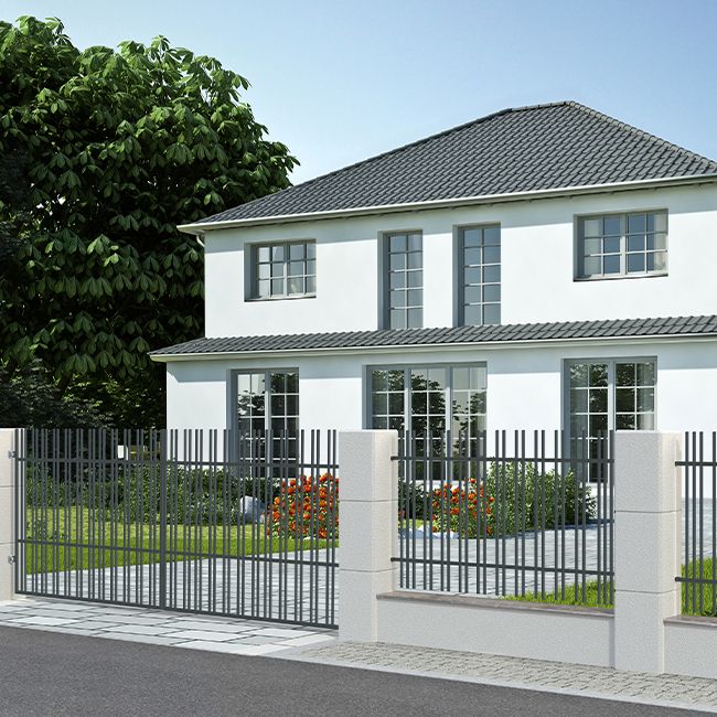 Brama przesuwna Paros z automatem 500 x 150 cm prawa