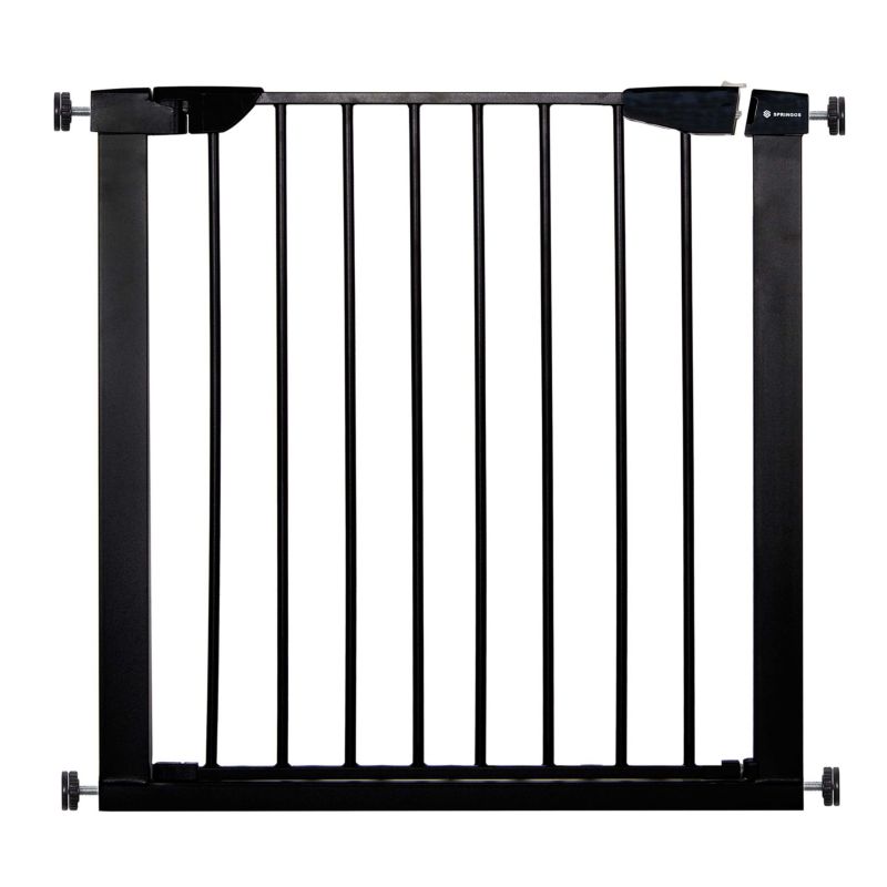 Bramka zabezpieczająca Springos barierka rozporowa 75-103 cm czarna 1 szt.