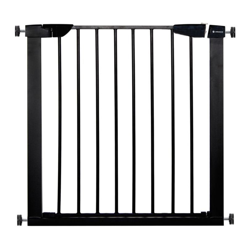 Bramka zabezpieczająca Springos bramka rozporowa 75-117cm czarna 1 szt.