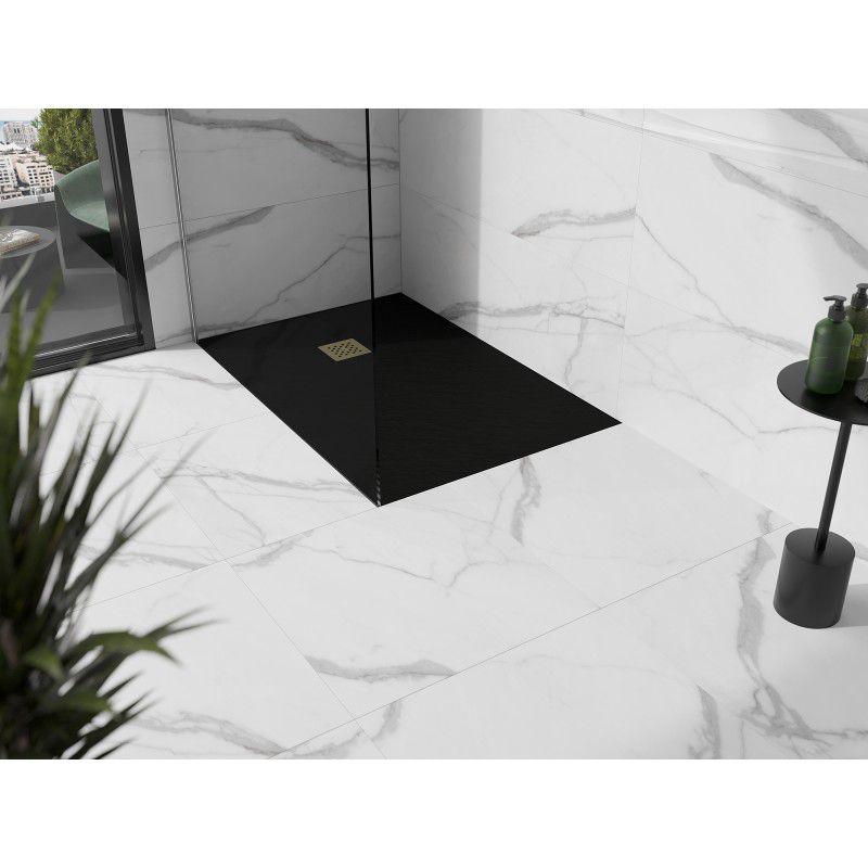 Brodzik kompozytowy Mexen Stone+ czarny 110x80 cm 1 szt.