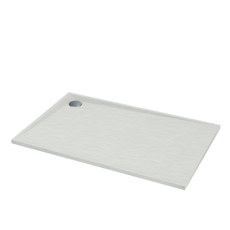 Brodzik kompozytowy Schedpol Minera prostokątny regulowany 90 x 140 x 3,5 cm efekt kamienia