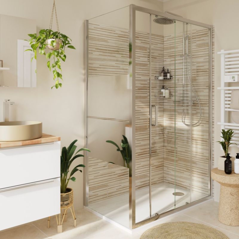 Brodzik konglomeratowy GoodHome Cavally prostokątny 80 x 120 x 3 cm biały