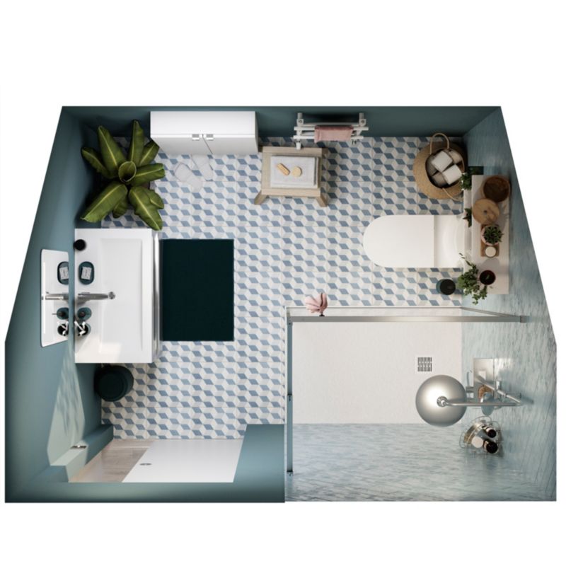 Brodzik konglomeratowy GoodHome Douro 120 x 80 x 2,8 cm biały