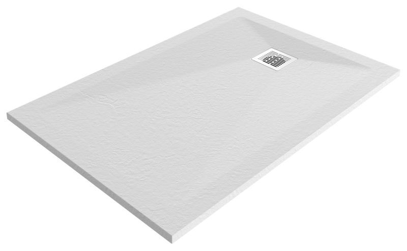 Brodzik konglomeratowy GoodHome Douro 120 x 80 x 2,8 cm biały