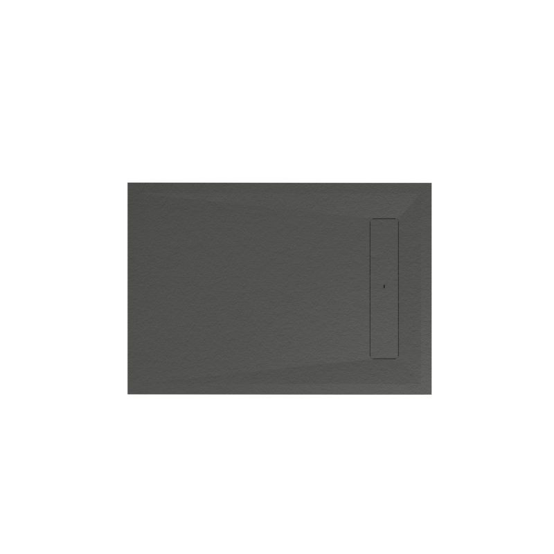Brodzik konglomeratowy GoodHome Luiro prostokątny 90 x 120 cm czarny