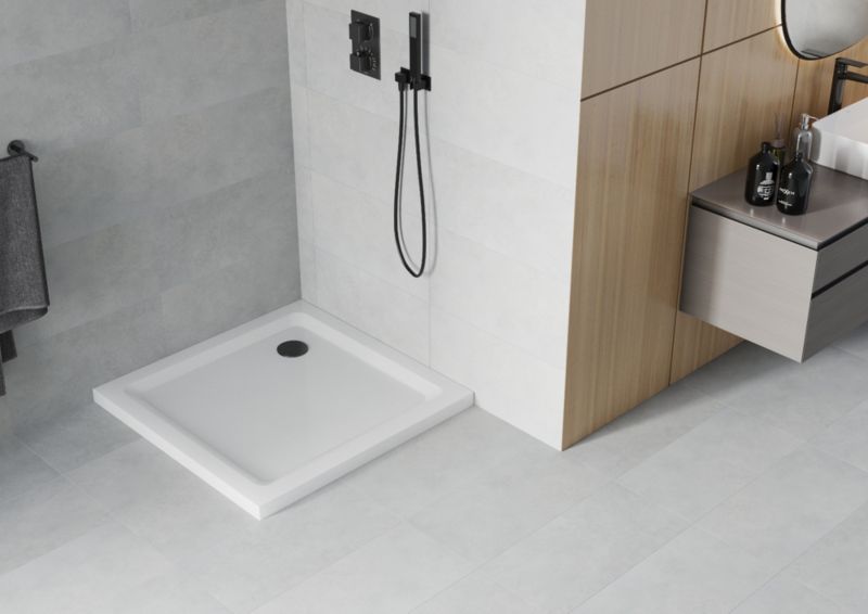 Brodzik kwadratowy Mexen Flat biały 90x90 cm 1 szt.