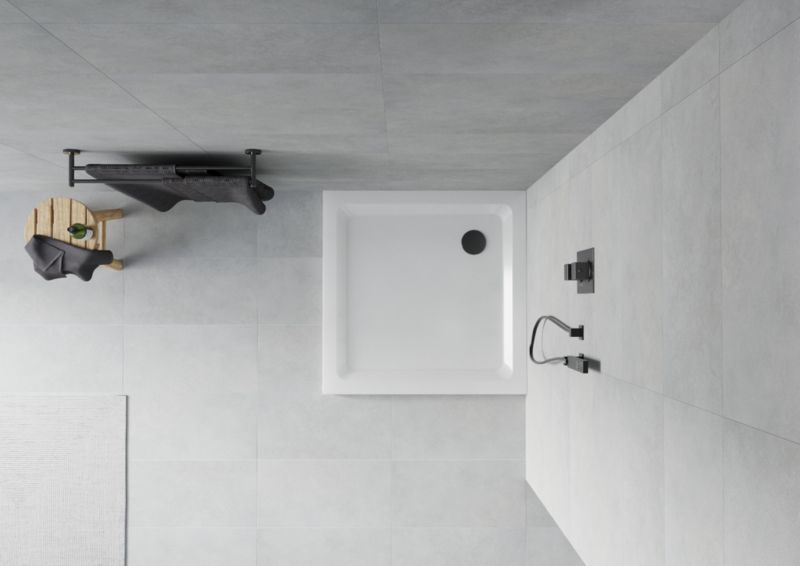 Brodzik kwadratowy Mexen Flat biały 90x90 cm 1 szt.