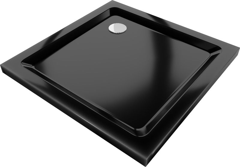 Brodzik kwadratowy Mexen Flat czarny 90 x 90 cm  40709090 1 szt.
