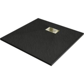 Brodzik kwadratowy Mexen Hugo czarny 80x80 cm  42708080-G 1 szt.