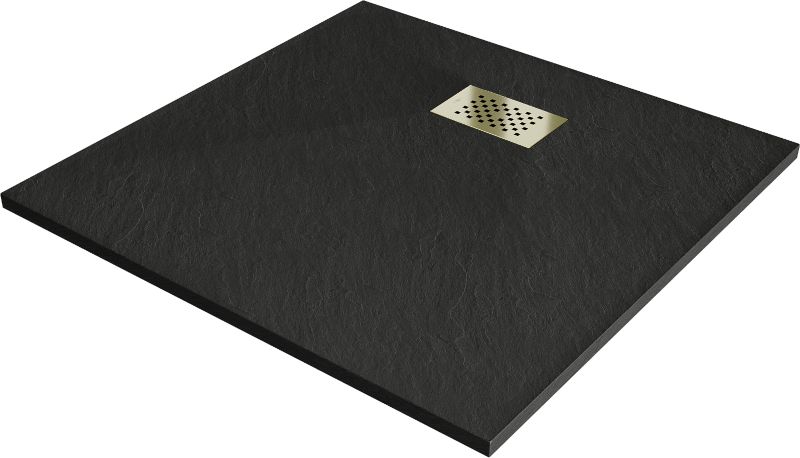 Brodzik kwadratowy Mexen Hugo czarny 90 x 90 cm  42709090-G 1 szt.
