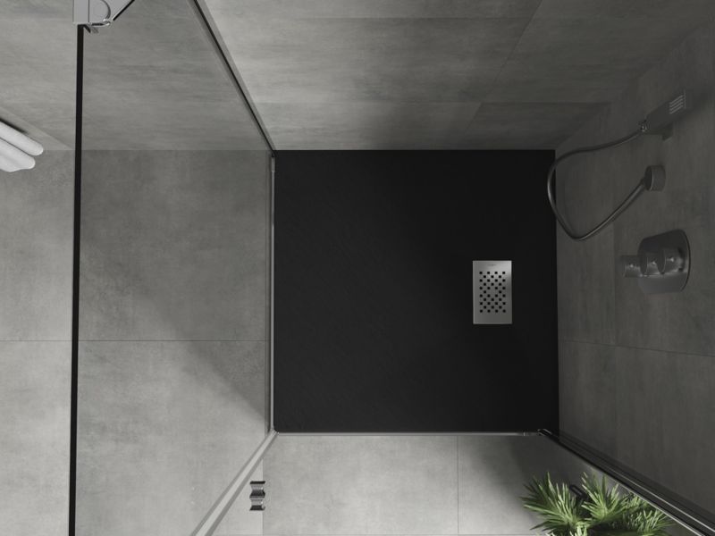 Brodzik kwadratowy Mexen Hugo czarny 90x90 cm  42709090-X 1 szt.