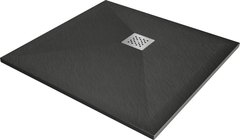 Brodzik kwadratowy Mexen Stone+ antracyt 100x100 cm 1 szt.