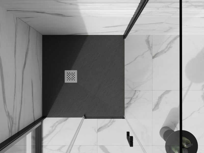 Brodzik kwadratowy Mexen Stone+ antracyt 100x100 cm 1 szt.