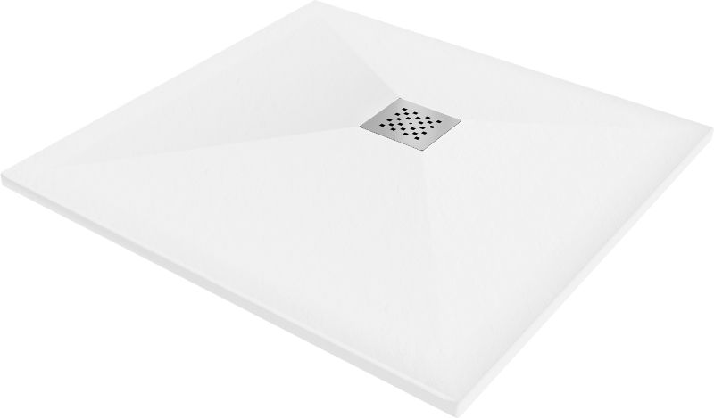 Brodzik kwadratowy Mexen Stone+ biały 100x100 cm 1 szt.