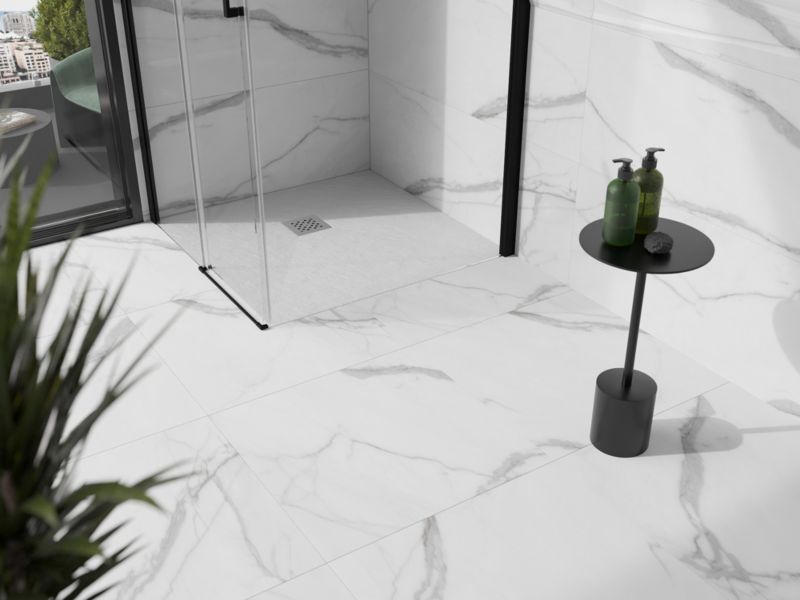 Brodzik kwadratowy Mexen Stone+ biały 100x100 cm 1 szt.