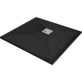 Brodzik kwadratowy Mexen Stone+ czarny 100x100 cm 1 szt.