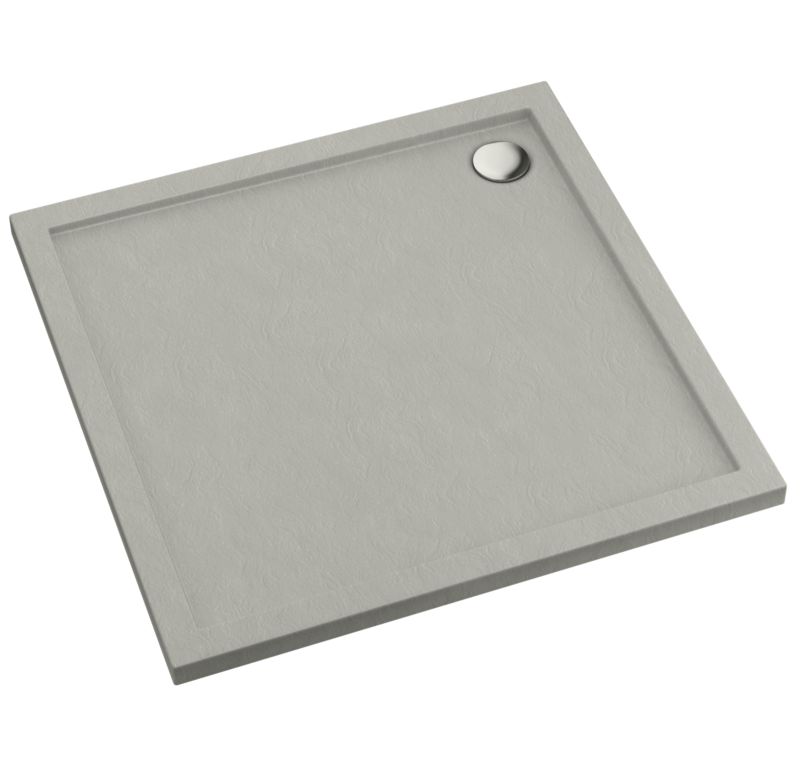 Brodzik kwadratowy Schedpol Atla 80 x 80 x 4,5 cm cement strukturalny