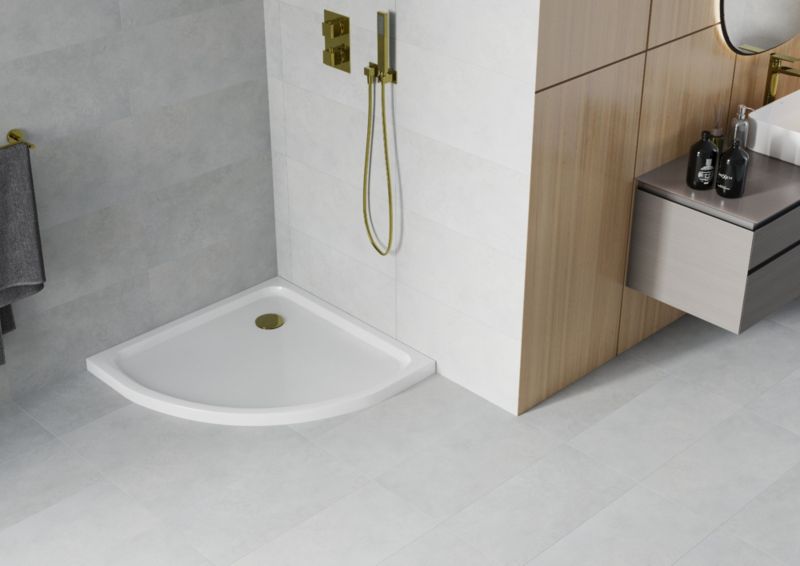 Brodzik półokrągły Mexen Flat biały 100x100 cm  41101010G 1 szt.