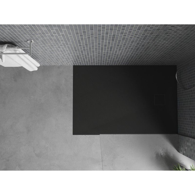 Brodzik prostokątny Mexen Bert czarny 140x80 cm 1 szt.