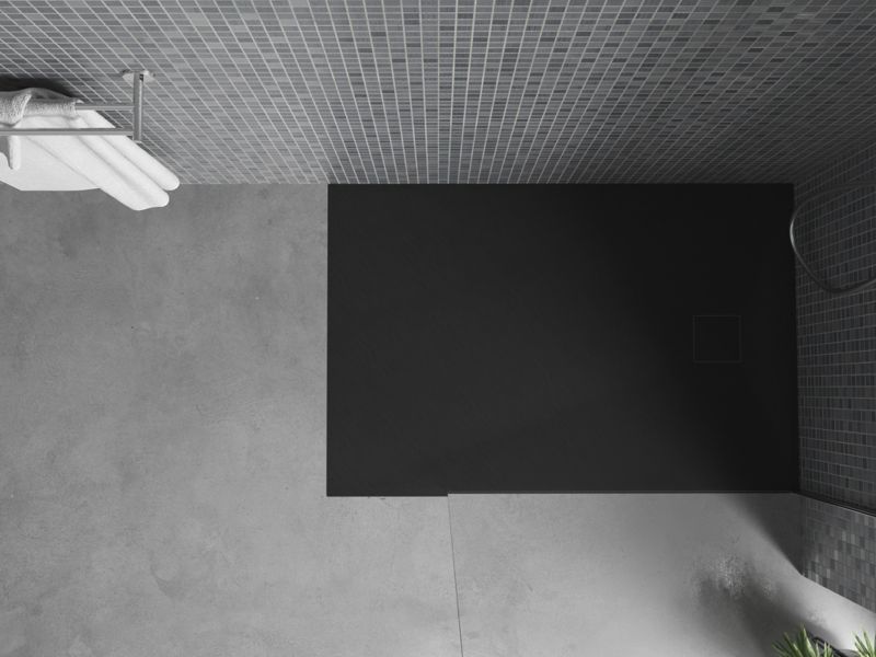 Brodzik prostokątny Mexen Bert czarny 90x80 cm 1 szt.