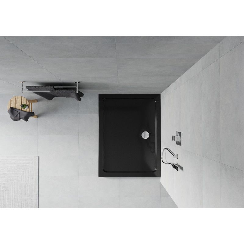 Brodzik prostokątny Mexen Flat czarny 110x80 cm  40708011 1 szt.