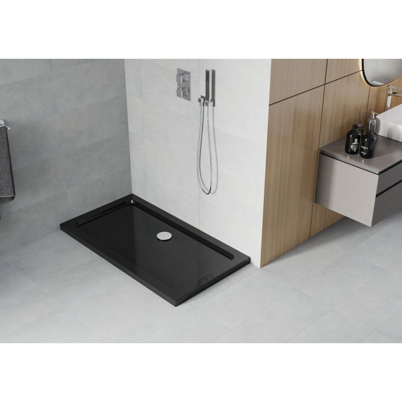 Brodzik prostokątny Mexen Flat czarny 130x70 cm  40707013 1 szt.