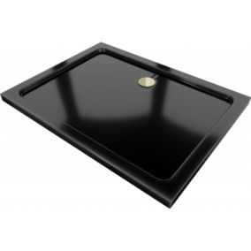 Brodzik prostokątny Mexen Flat czarny 140x100 cm  40701014G 1 szt.