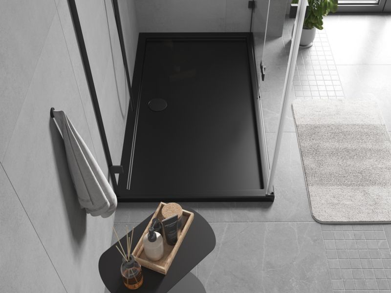 Brodzik prostokątny Mexen Flow czarny 75x150 cm 1 szt.