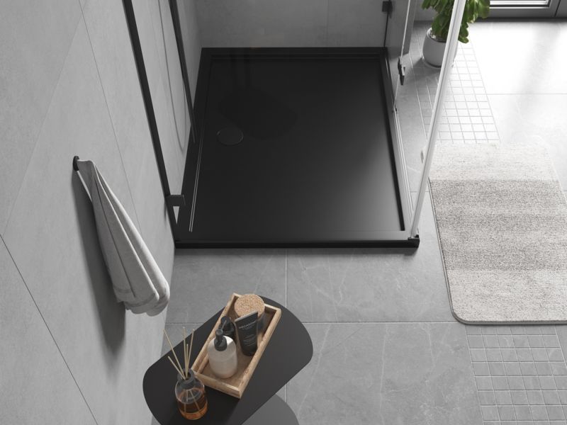 Brodzik prostokątny Mexen Flow czarny 75x80 cm 1 szt.