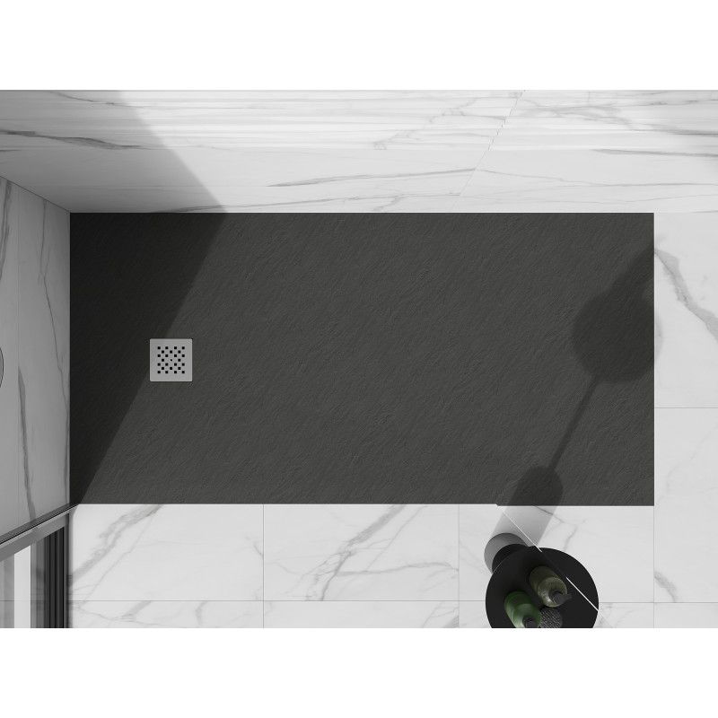 Brodzik prostokątny Mexen Stone+ antracyt 160x100 cm 1 szt.