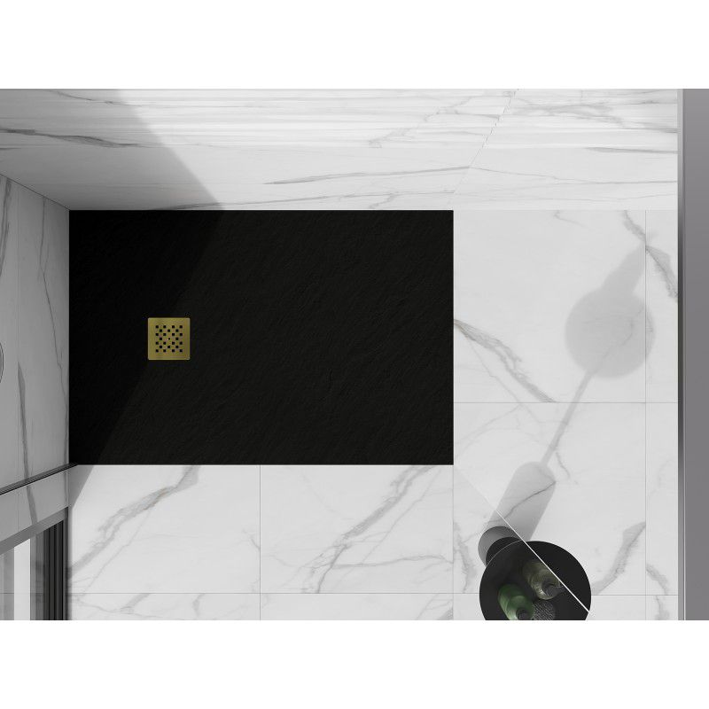 Brodzik prostokątny Mexen Stone+ czarny 120x100 cm  44701012-G 1 szt.